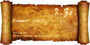 Kammer Zsolt névjegykártya